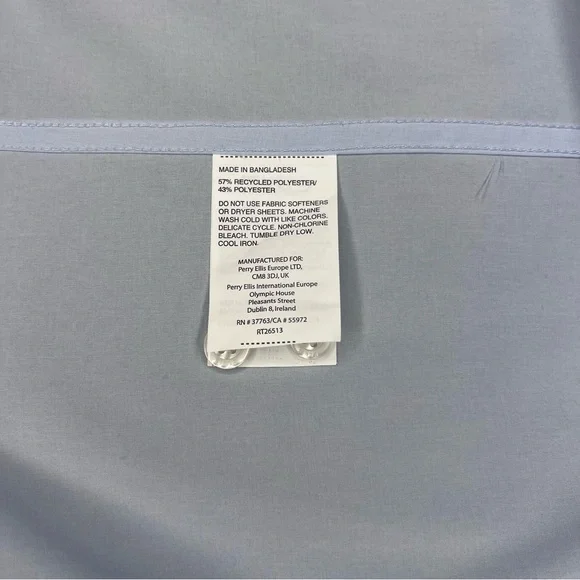Perry Ellis Light Blue Dress Shirt Size L - Picture 4 of 4